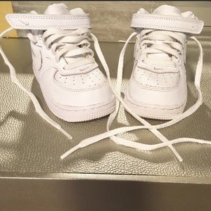 Nike All White Hightop Airforce Ones -6C (toddler)